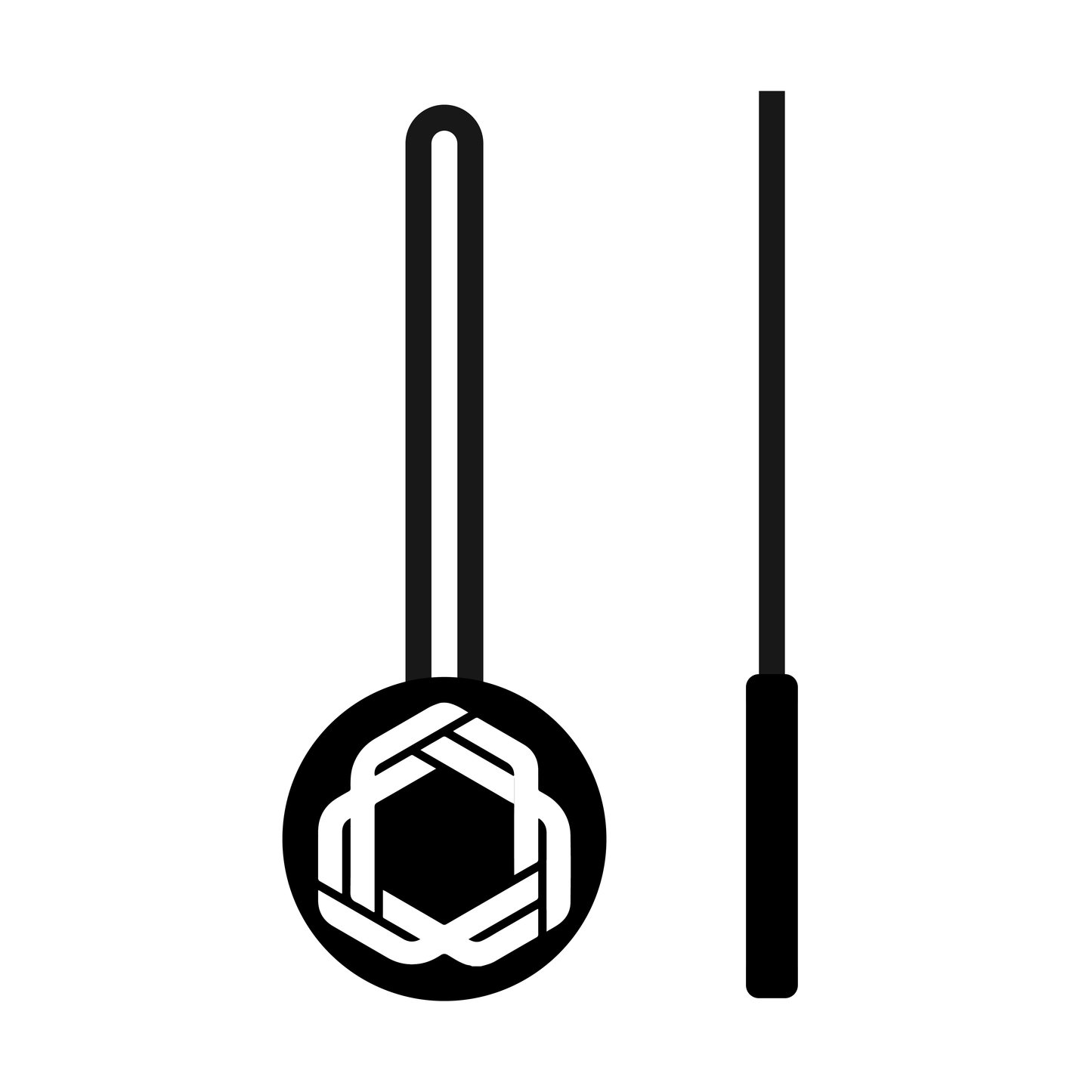 Sixth Society Zipper Pull Black & White