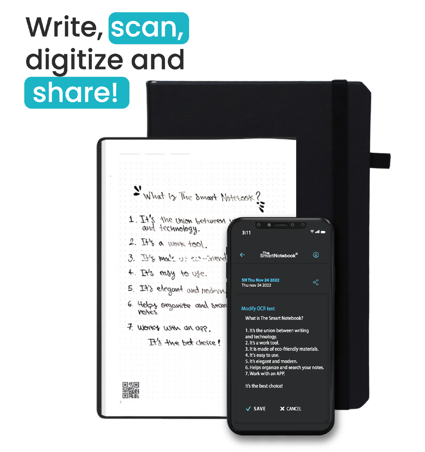 Trustyfy Smart Flex Notebook with Pen